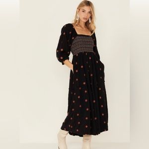 Free People Embroidered Maxi Dress